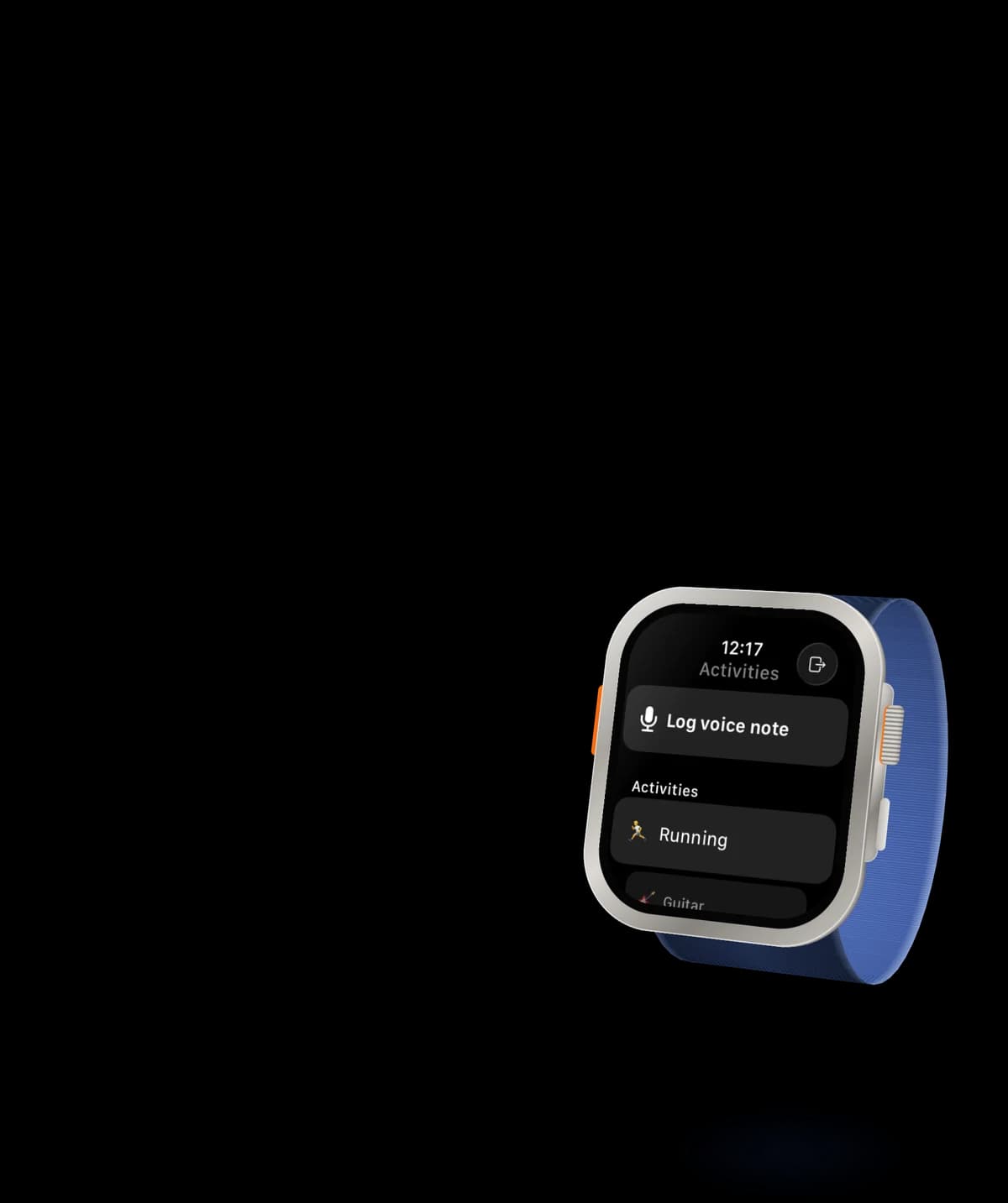 tracking.so Apple Watch app with voice logging and activities